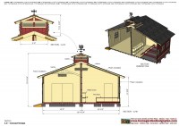 CS100 - Combo Chicken Coop + Garden Shed Plans Construction_023